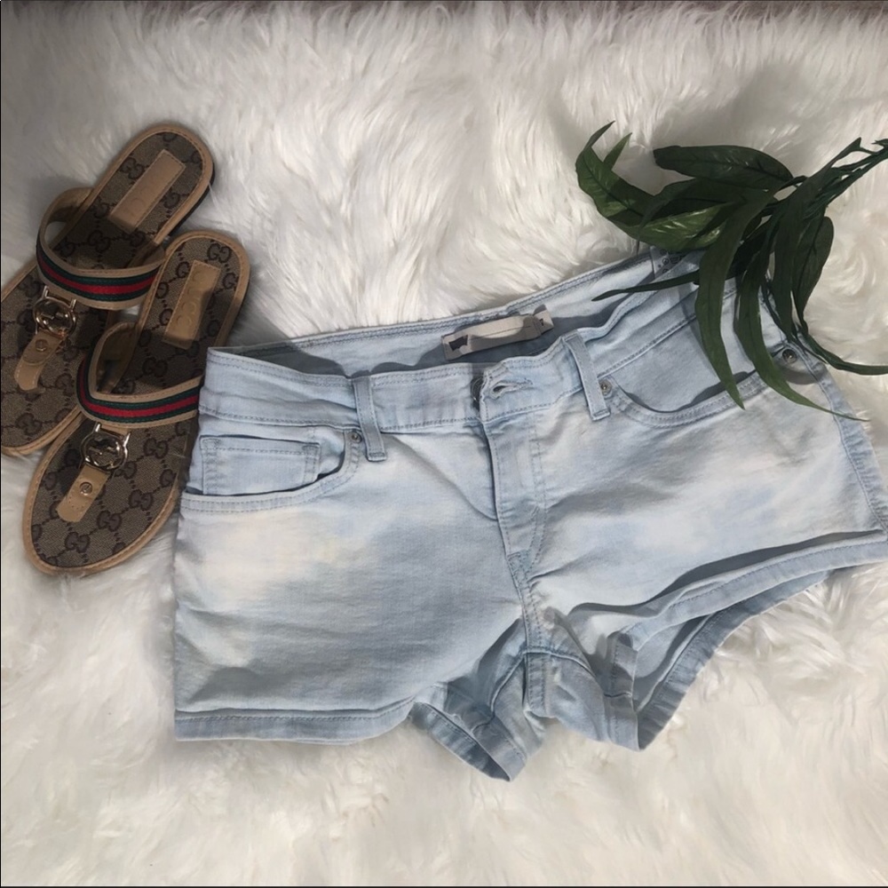 Levi Jean Shorts Cut-offs Fringe Booty Shorts Apple Bottom Sz 7 Juniors